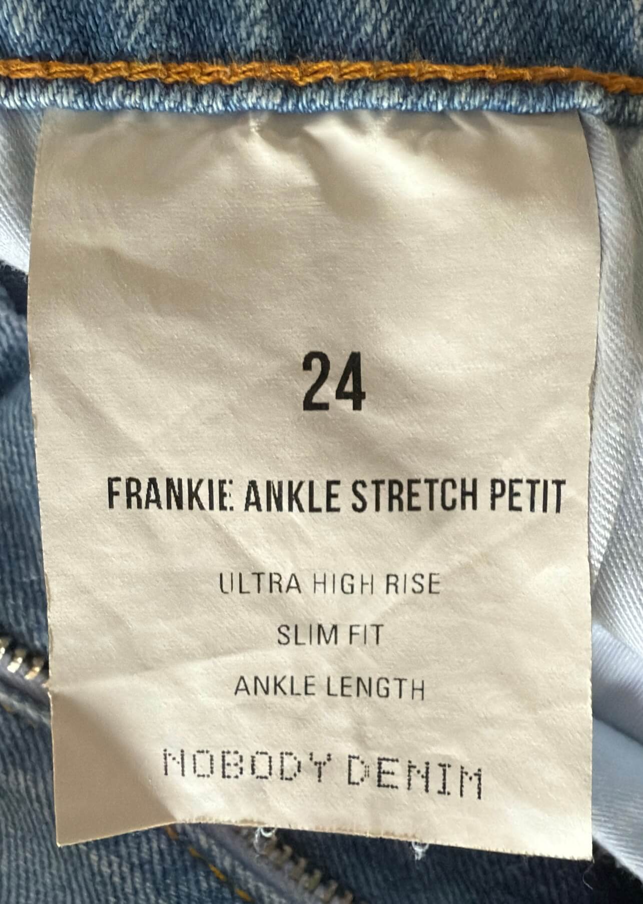 NOBODY DENIM // Frankie Ankle Stretch Petit Soulmate Jeans // Faded Blue // EUR 24