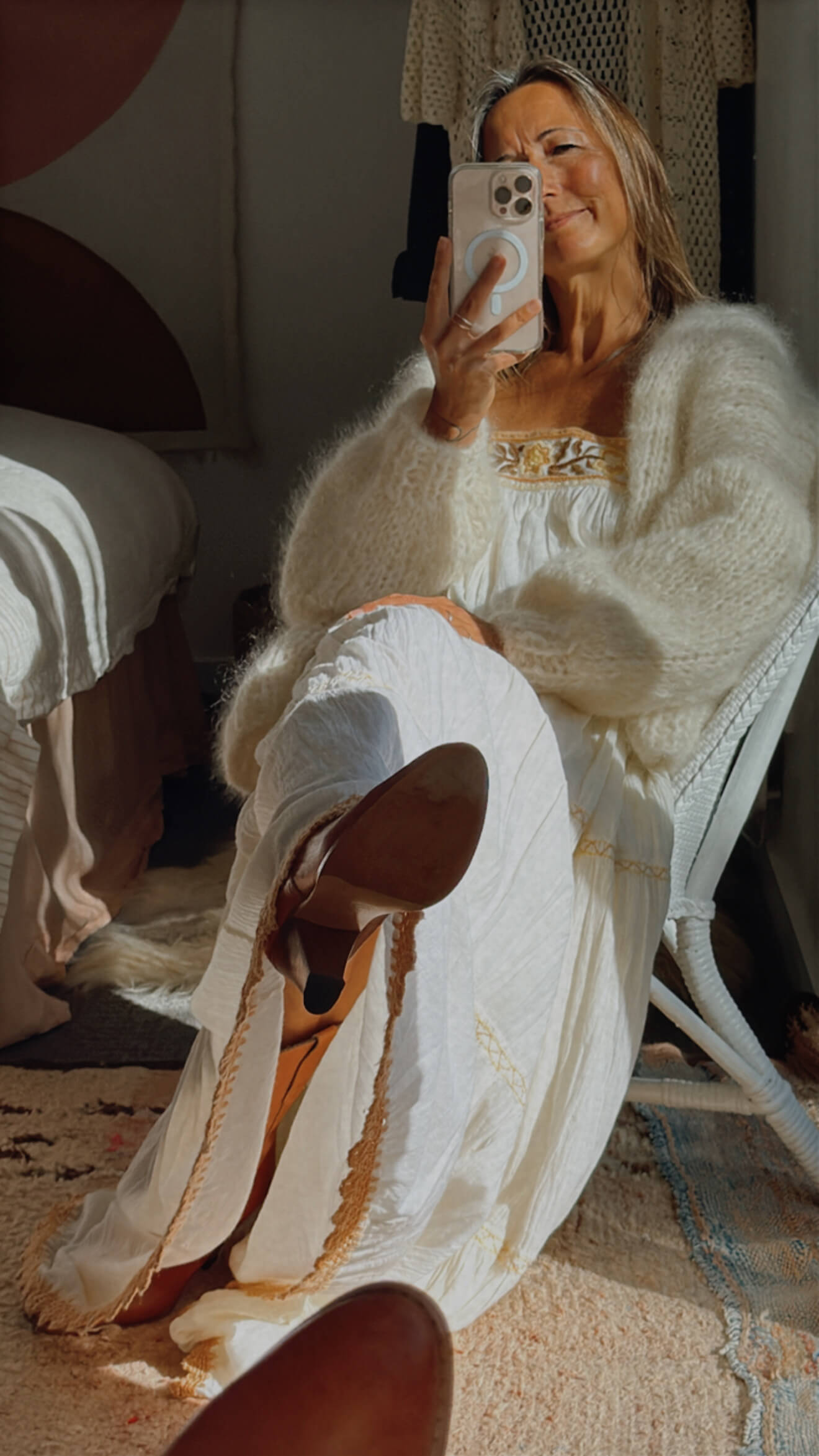 WORN + WILDER // Be Wilder // Mohair Cardi // Cream