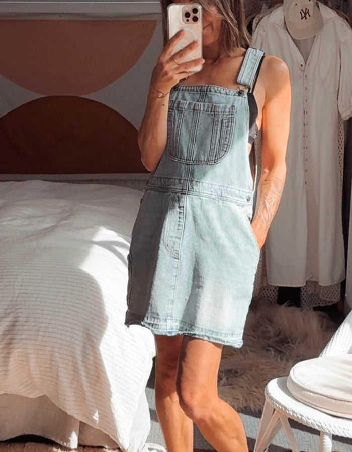 ONE TEASPOON // Denim Pinafore Dress // Small