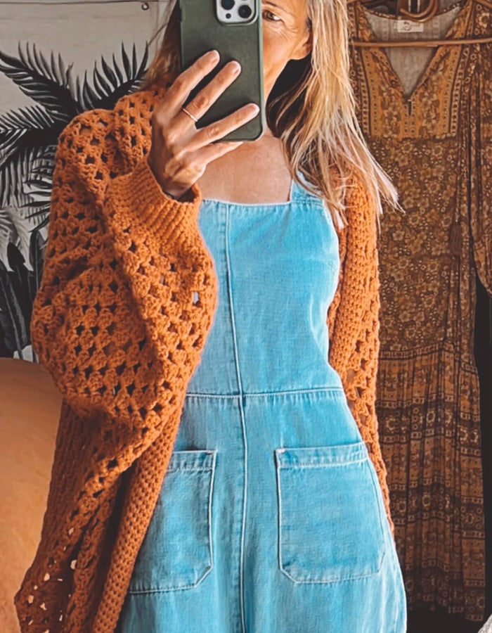 Oversized Crochet Cardi // Free Size