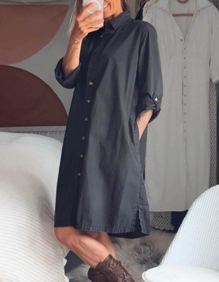 TRENERY // Shirt Dress // Black // Size 12