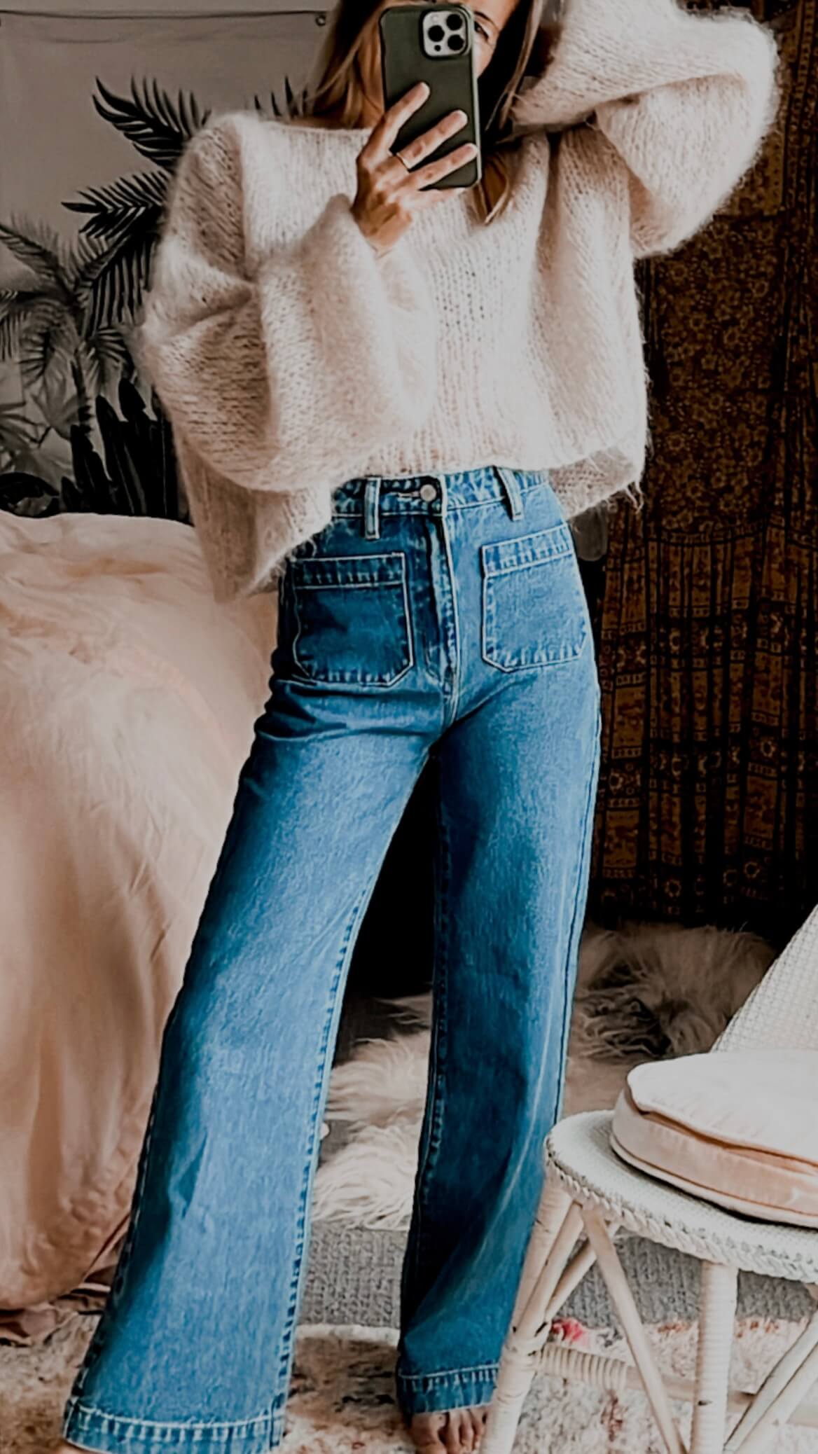 WORN + WILDER // The Cropped Boatneck // Buff Mohair