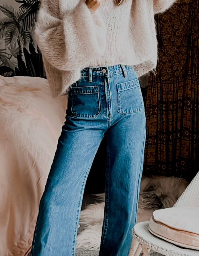 WORN + WILDER // The Cropped Boatneck // Buff Mohair