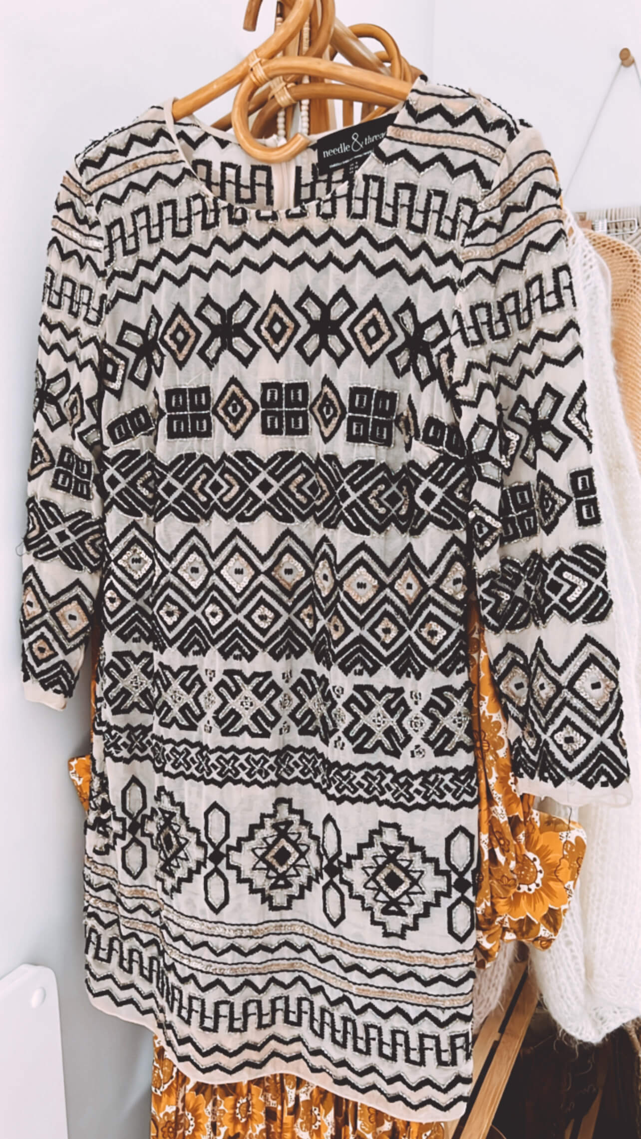 NEEDLE & THREAD // Beaded Mini Dress // Size 8