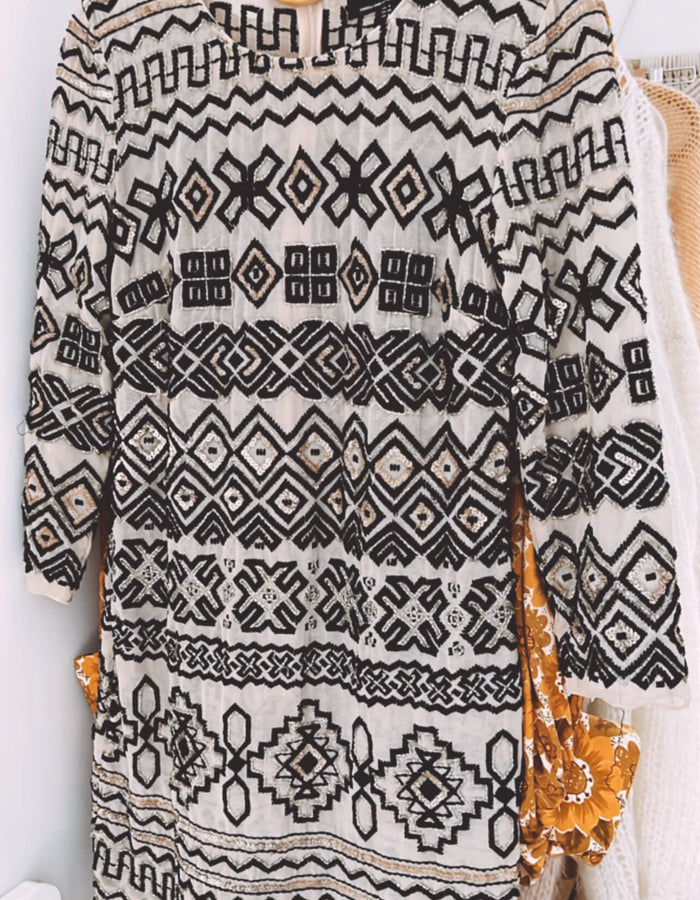 NEEDLE & THREAD // Beaded Mini Dress // Size 8