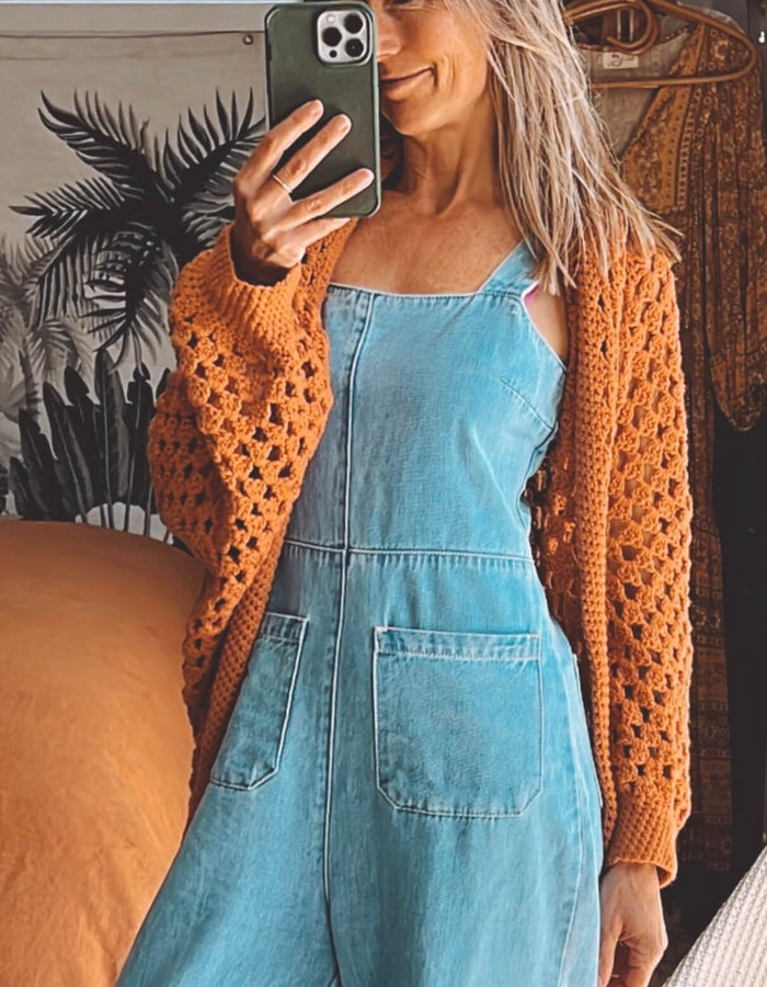 Oversized Crochet Cardi // Free Size