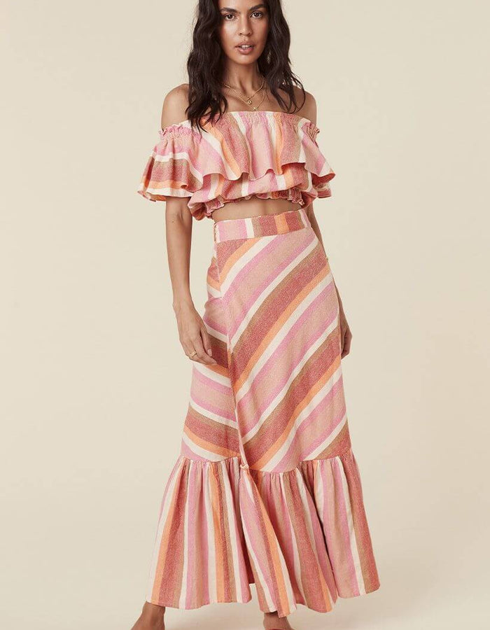 SPELL & THE GYPSY COLLECTIVE // Carnival Wrap Skirt // Sherbert Stripe // Medium