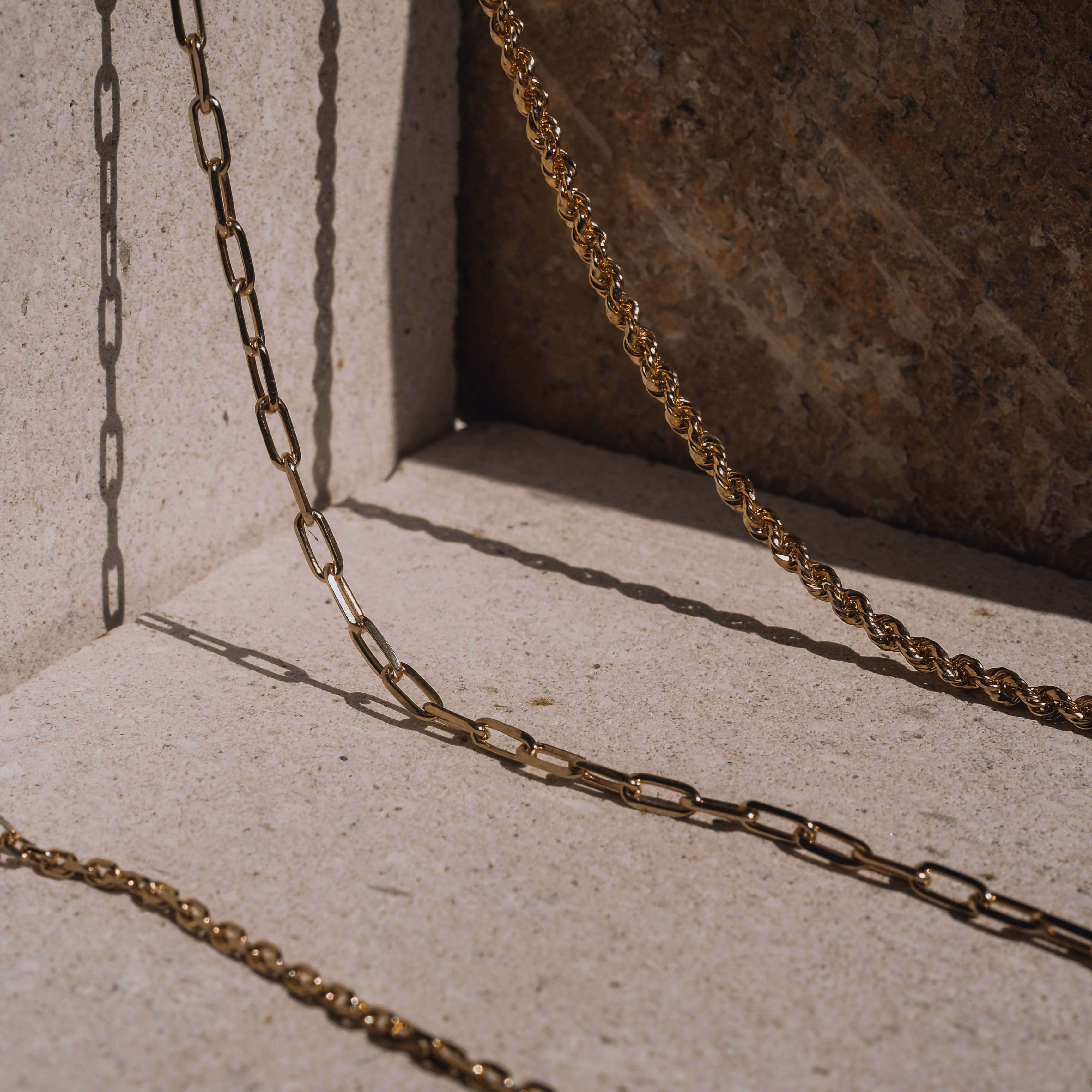 LUNA + ROSE // Rhode Island Twisted Rope Chain // 18 kt Gold