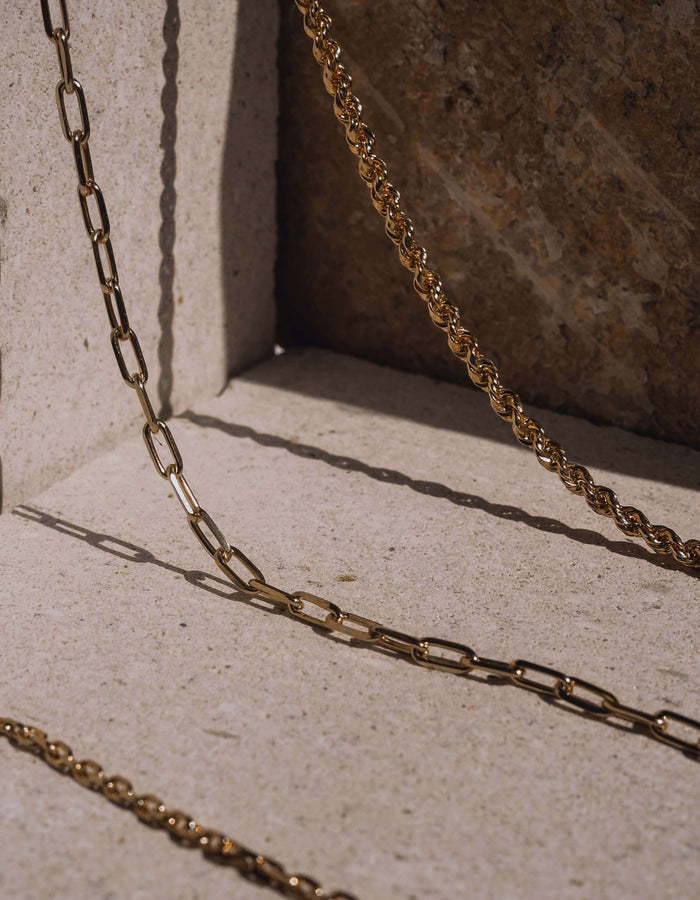 LUNA + ROSE // Rhode Island Twisted Rope Chain // 18 kt Gold