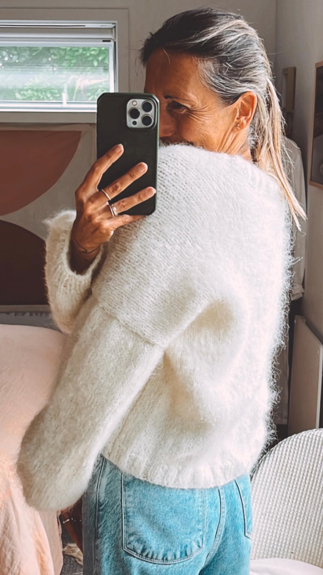 WORN + WILDER // The Cropped Cardi // Cream Mohair // Free Size