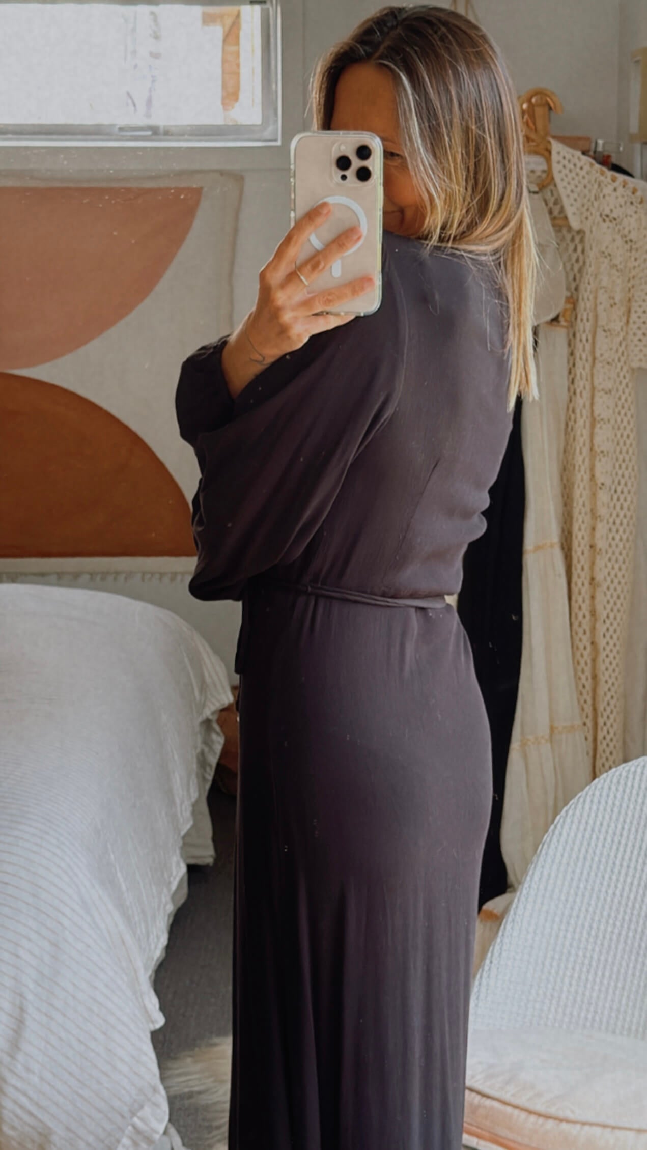 STELLA + GEMMA // Wrap Maxi Dress // Black // Size 10