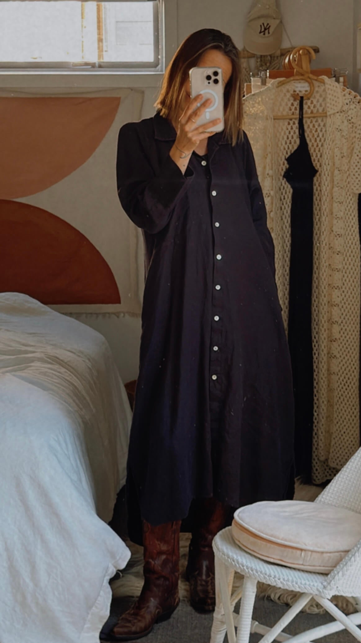 ZARA // Shirt Dress // Black // Medium
