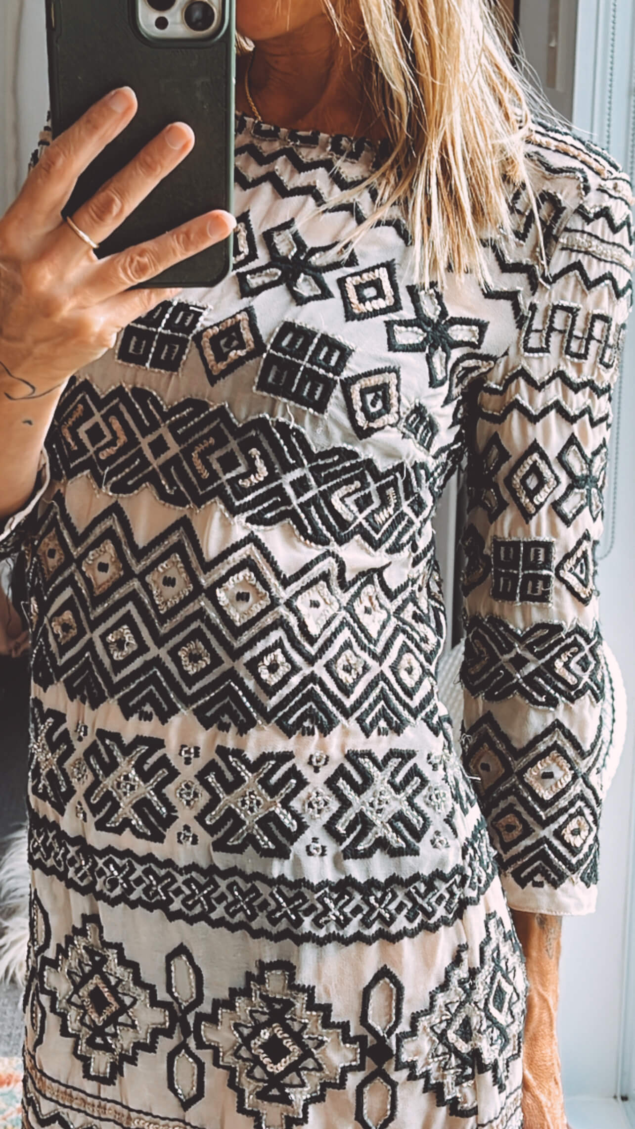 NEEDLE & THREAD // Beaded Mini Dress // Size 8