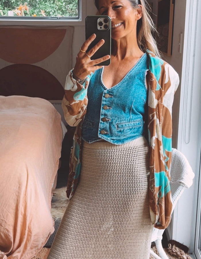 ROLLA'S // Dallas Vest // Chloe Recycled // Mid-Vintage Blue