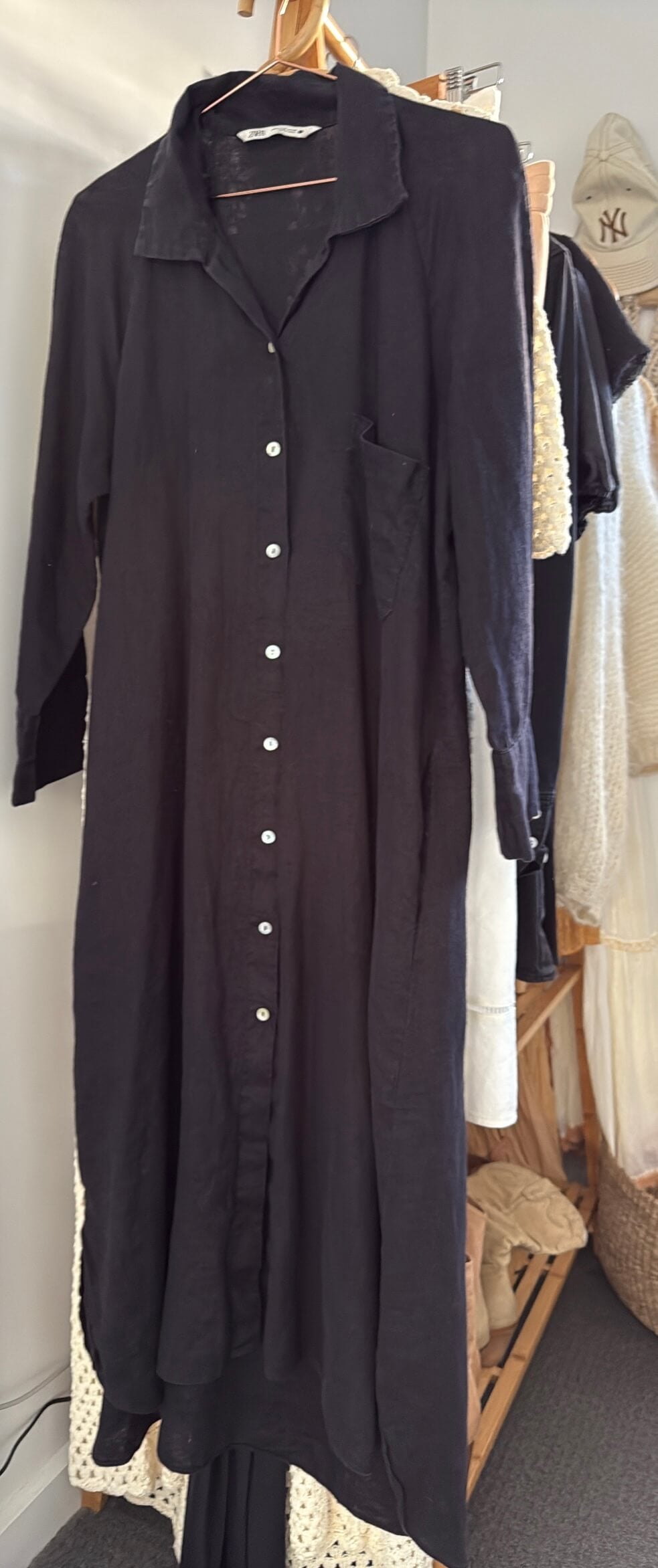 ZARA // Shirt Dress // Black // Medium