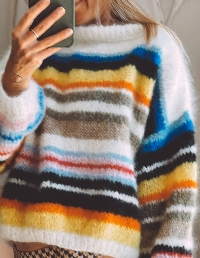 WORN + WILDER // The Stripy Cropped Crew // Custom Order