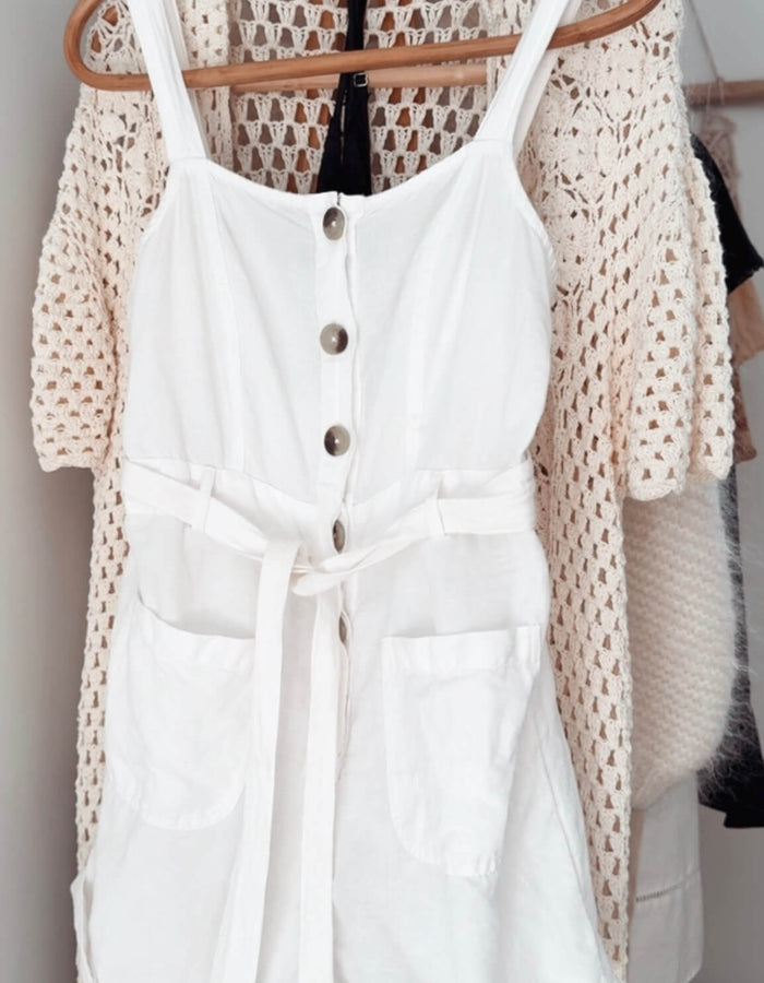 GLASSONS // White Romper // Size 8