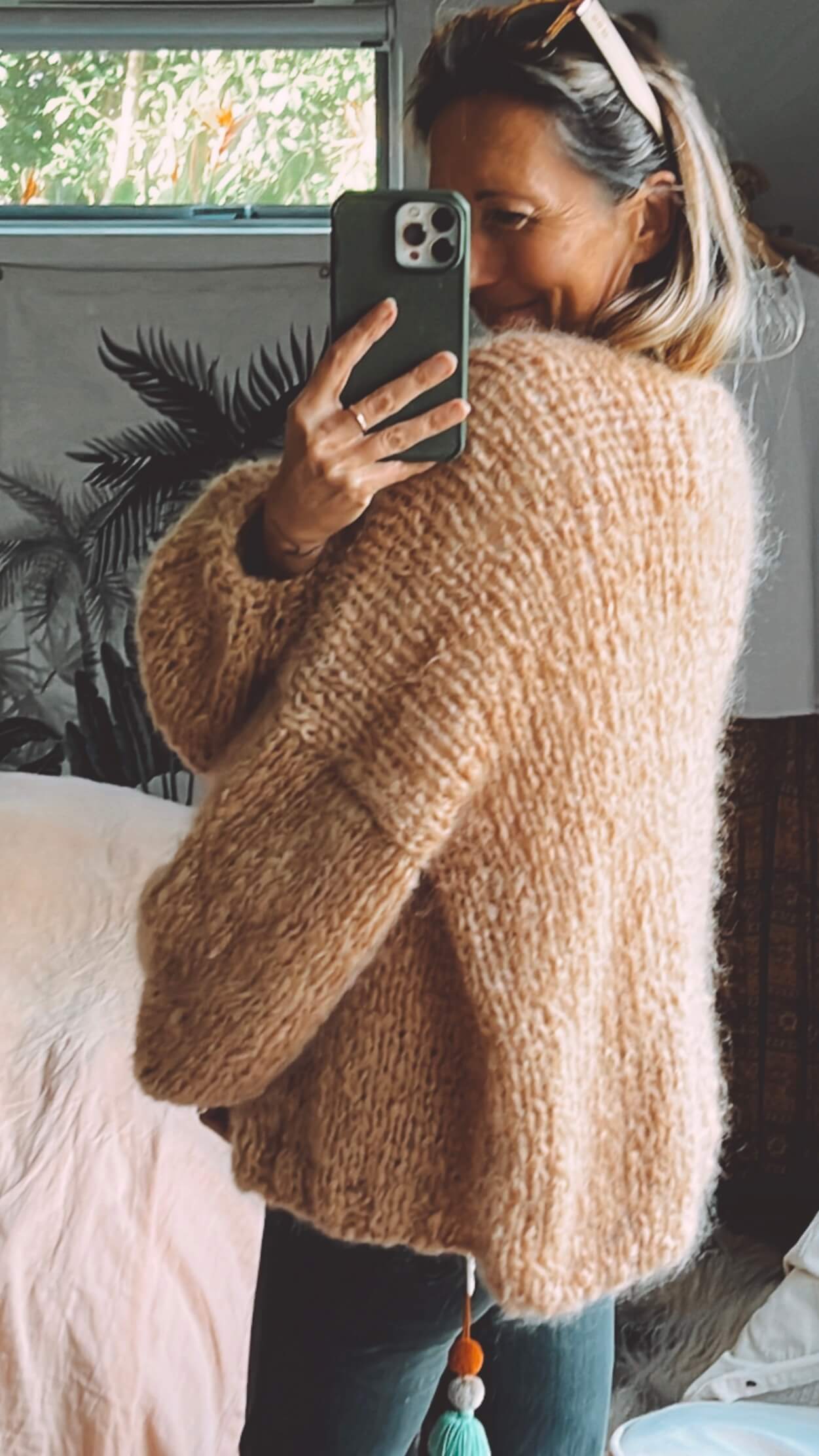 WORN + WILDER // Be Wilder // Mohair Cardi // Camel