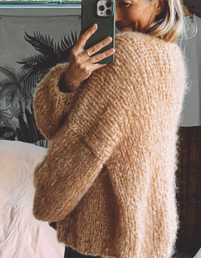 WORN + WILDER // Be Wilder // Mohair Cardi // Camel