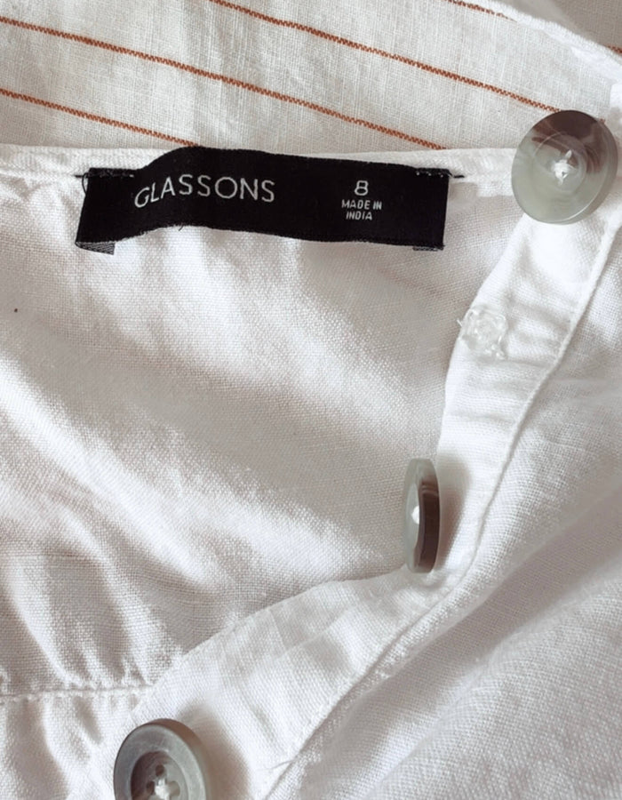 GLASSONS // White Romper // Size 8