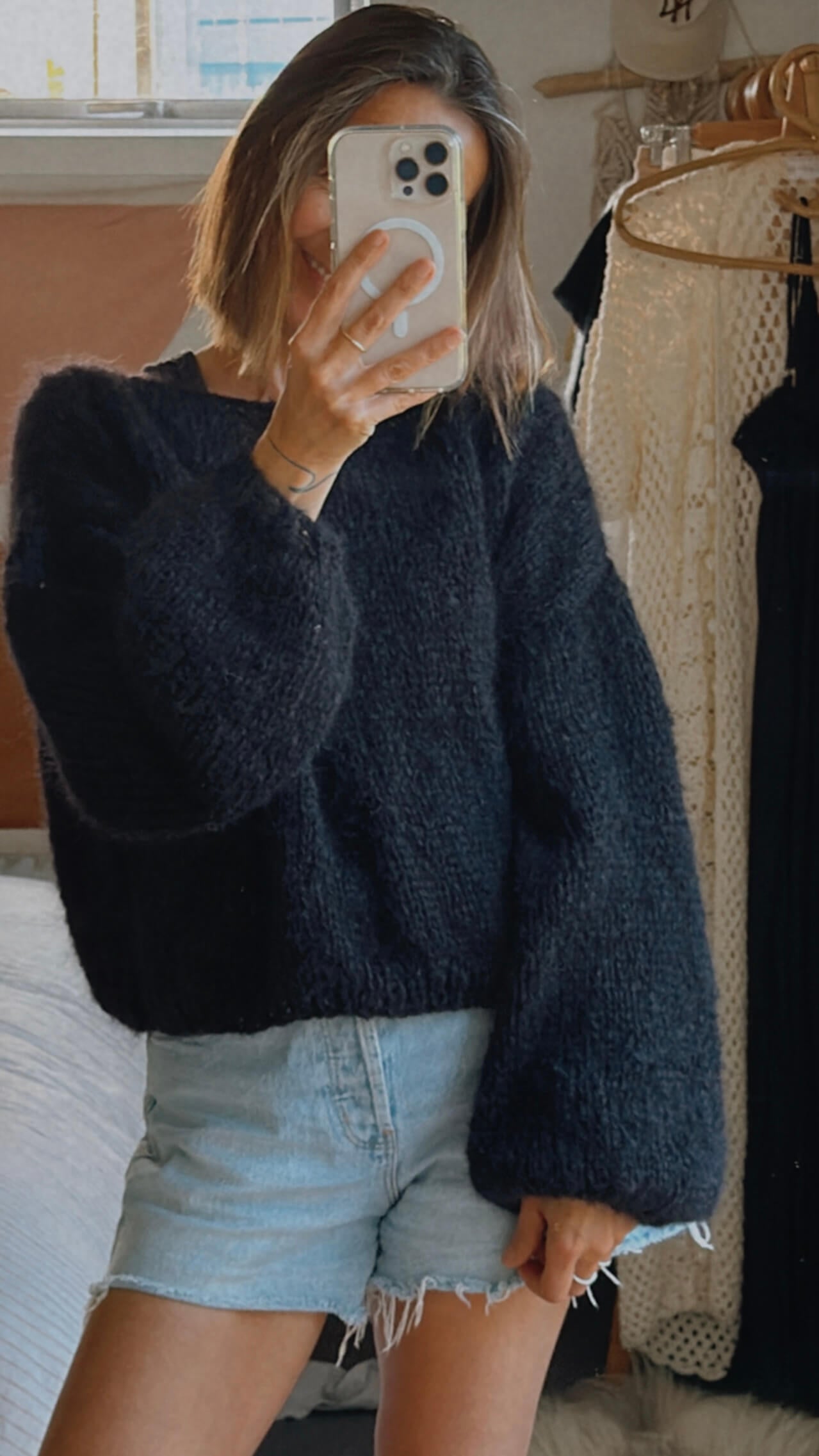WORN + WILDER // The Cropped Boatneck // Black
