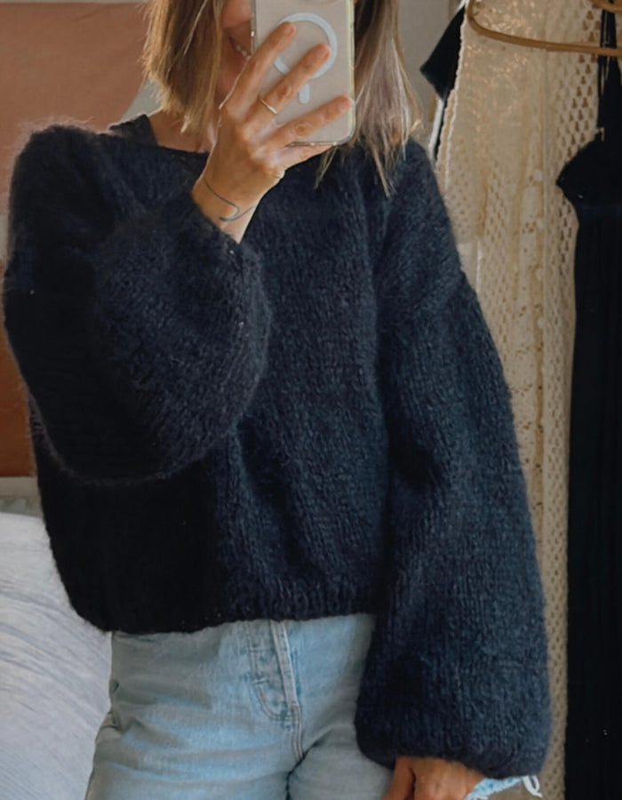 WORN + WILDER // The Cropped Boatneck // Black