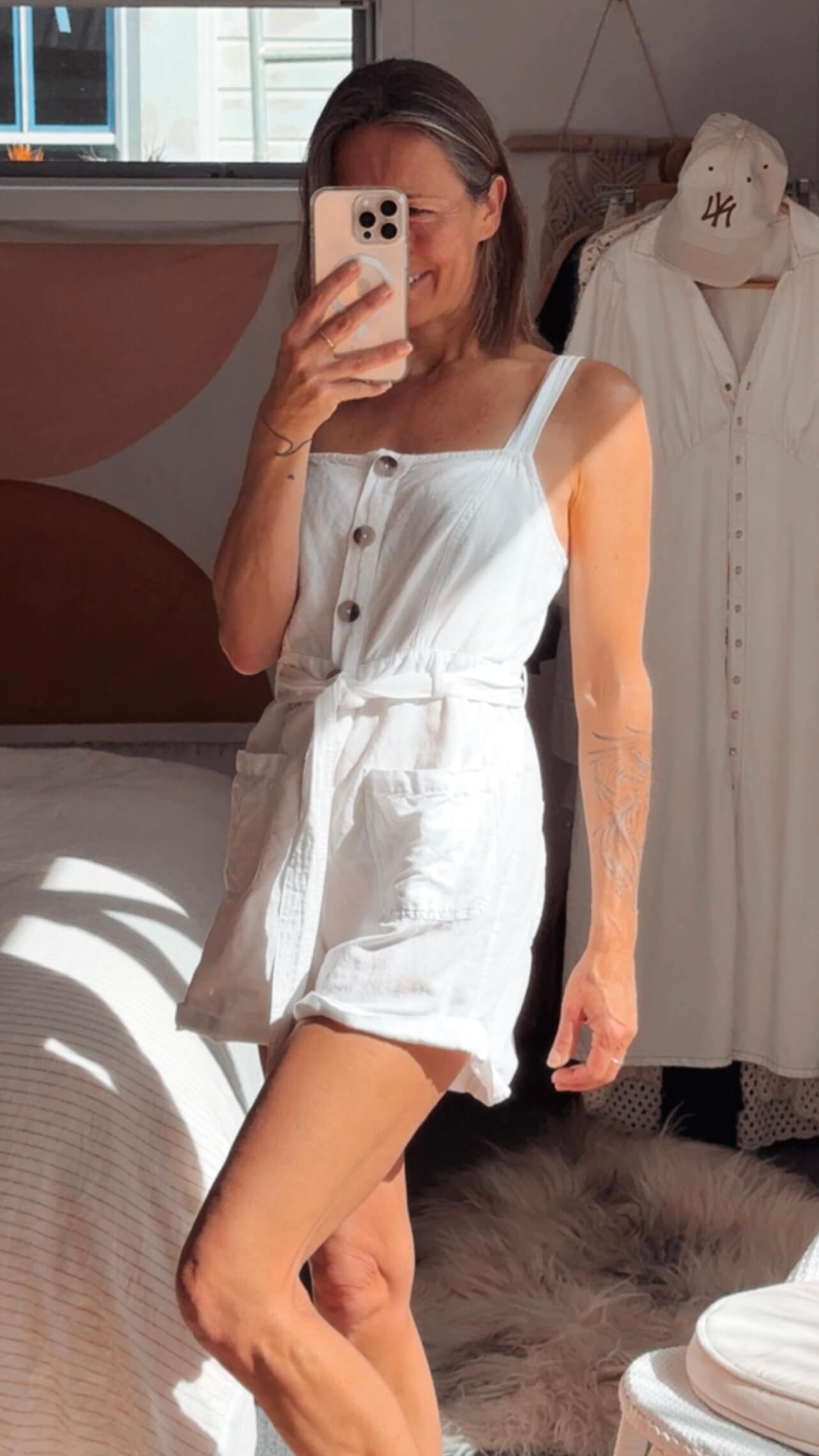 GLASSONS // White Romper // Size 8