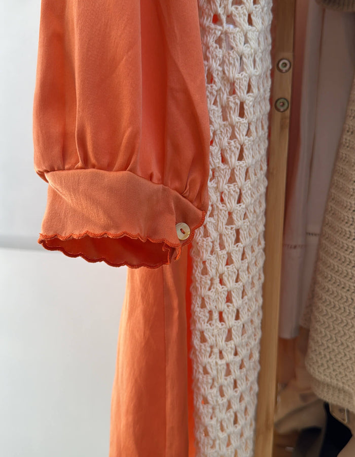 CHASING UNICORNS // Coral Silk Dress // BNWT // Large