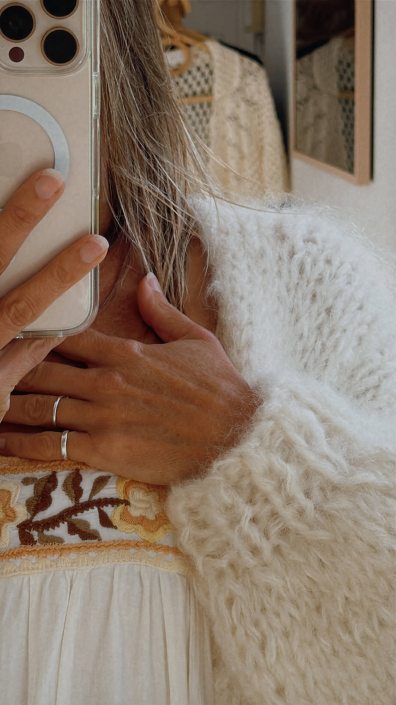 WORN + WILDER // Be Wilder // Mohair Cardi // Cream