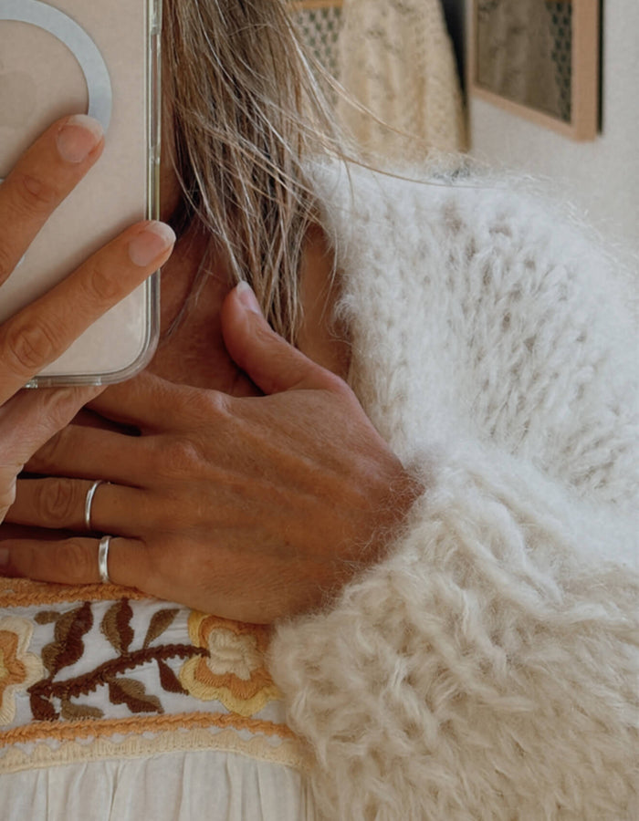 WORN + WILDER // Be Wilder // Mohair Cardi // Cream
