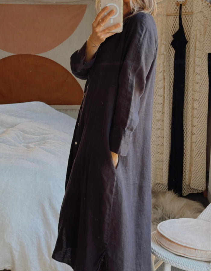 ZARA // Shirt Dress // Black // Medium