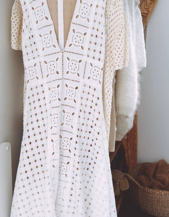 SHAKUHACHI // Diamond Debby // Deep V Dress // Size 8