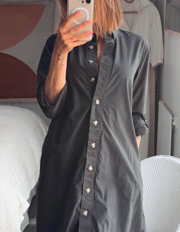 TRENERY // Shirt Dress // Black // Size 12