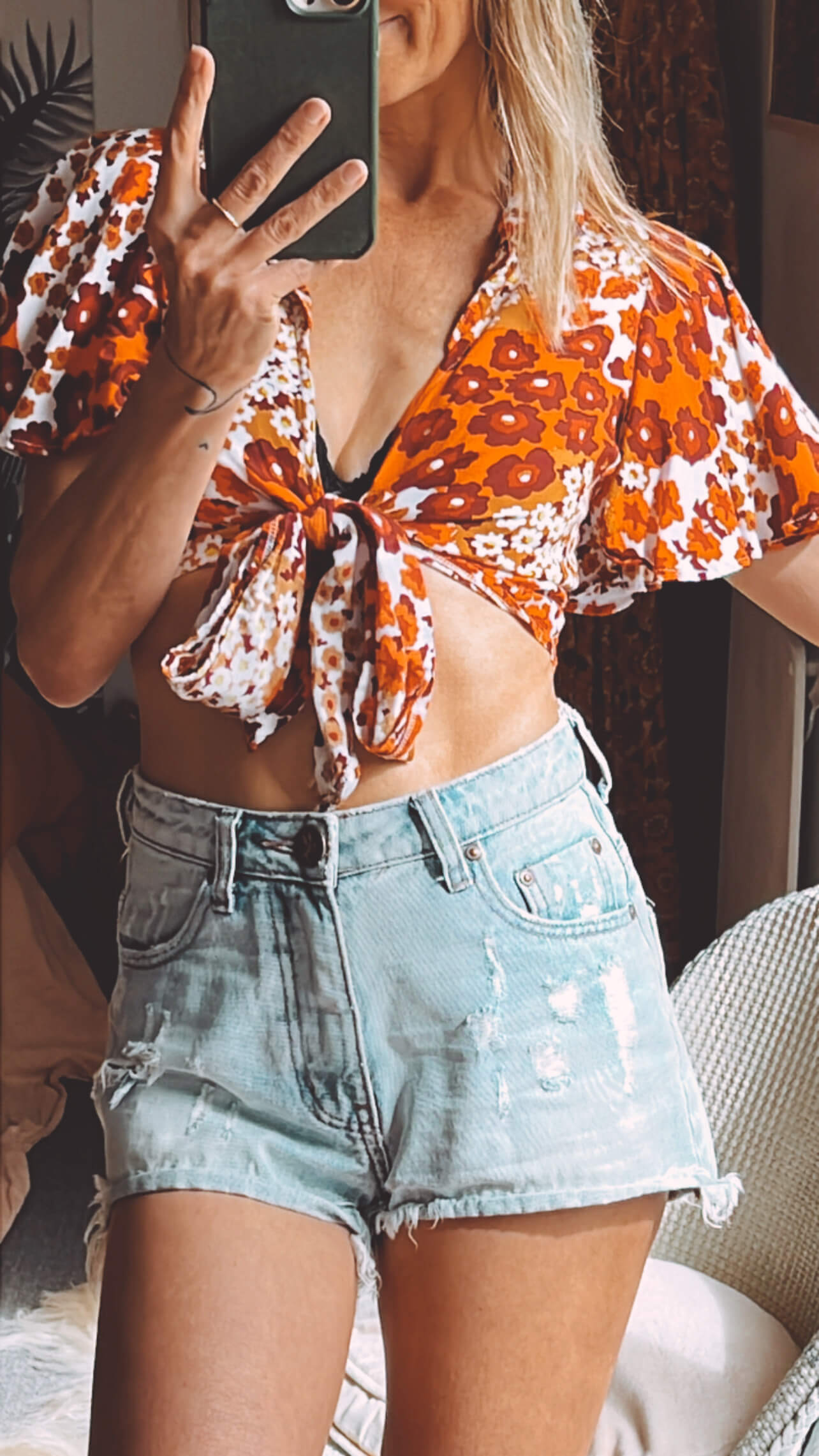 HER PONY THE LABEL // Cropped Blouse // Size 6