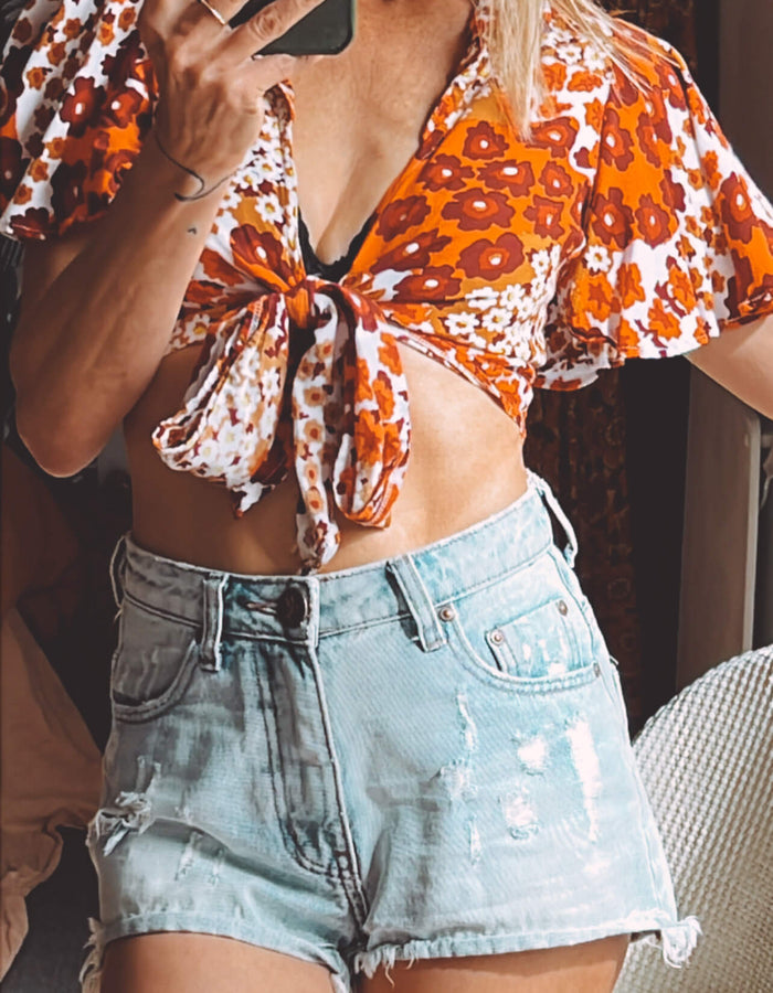 HER PONY THE LABEL // Cropped Blouse // Size 6