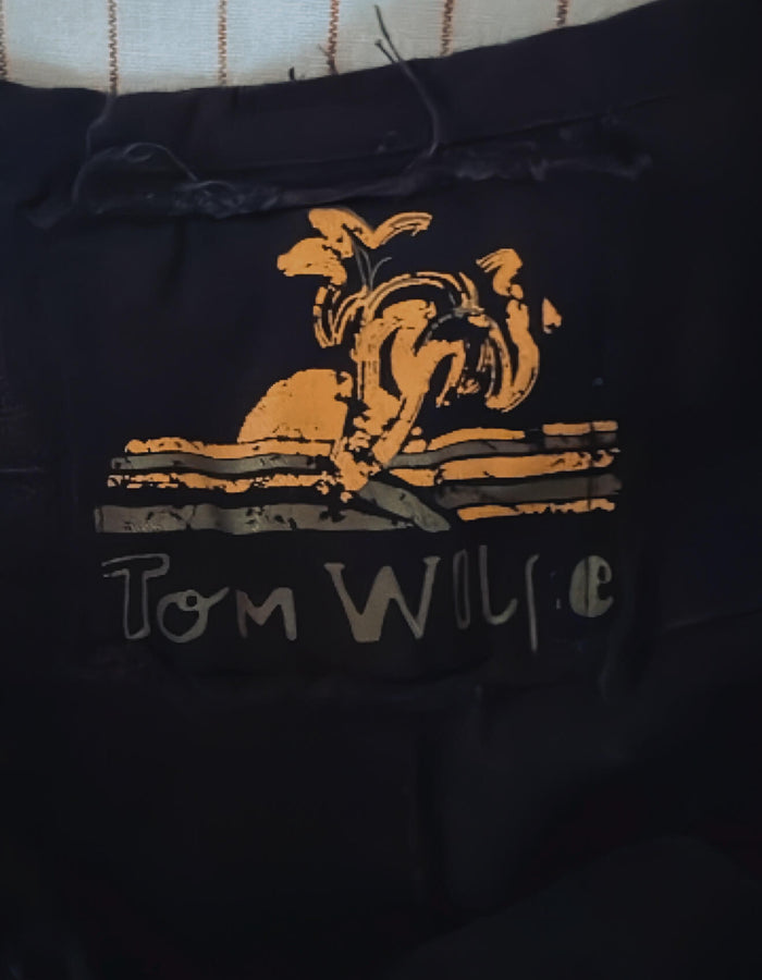 TOM WOLFE // Wide Legged Ramie Pants // Chocolate // Small