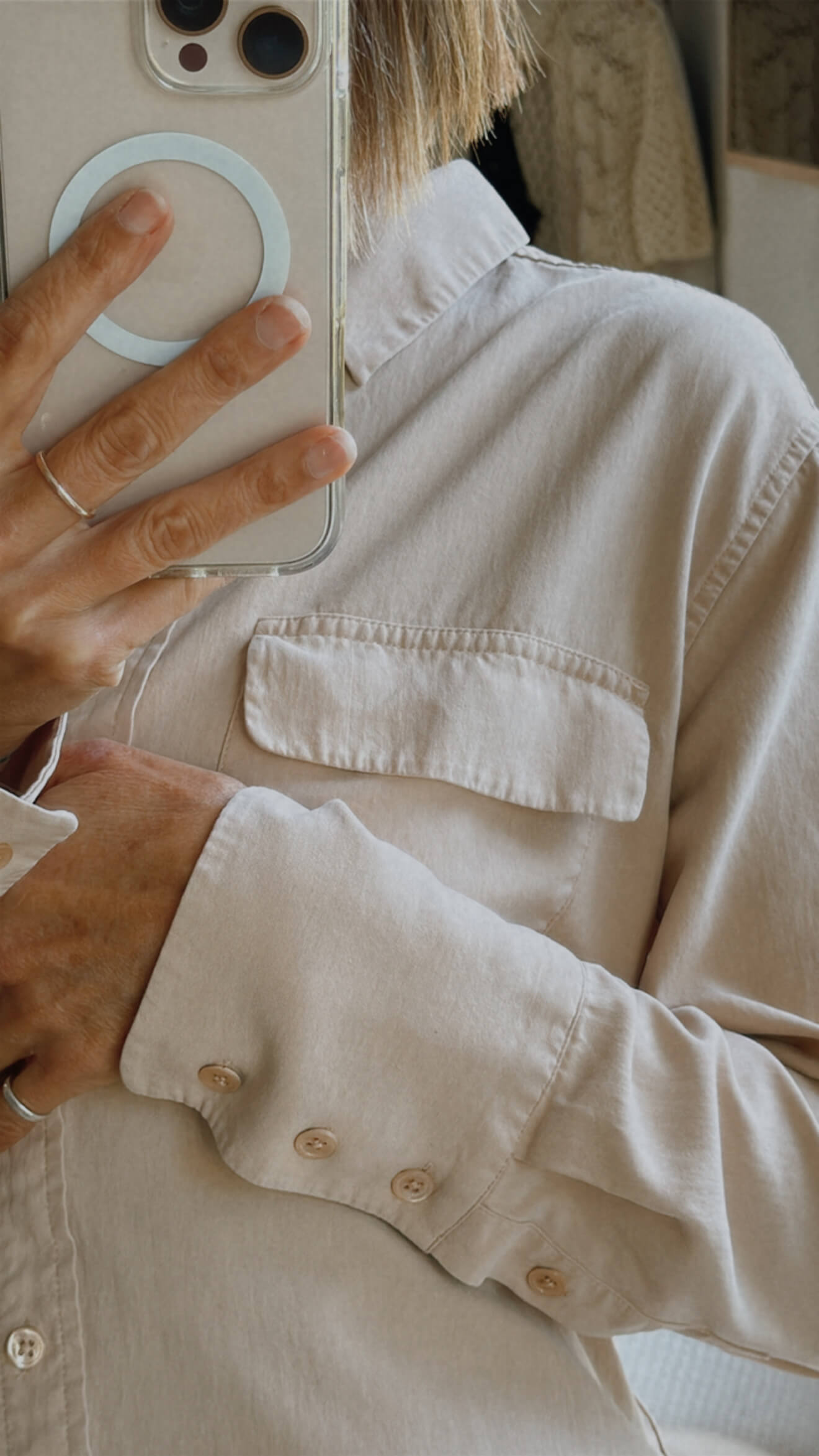 EQUIPMENT // Silk Shirt Dress // Blush // Small