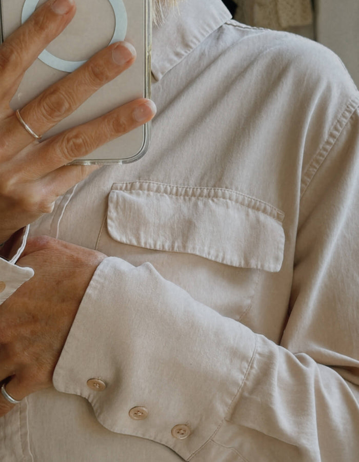 EQUIPMENT // Silk Shirt Dress // Blush // Small