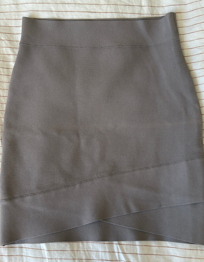 BCBG MAX AZRIA // Sylvie Bandage Skirt // Cinder Grey // Medium