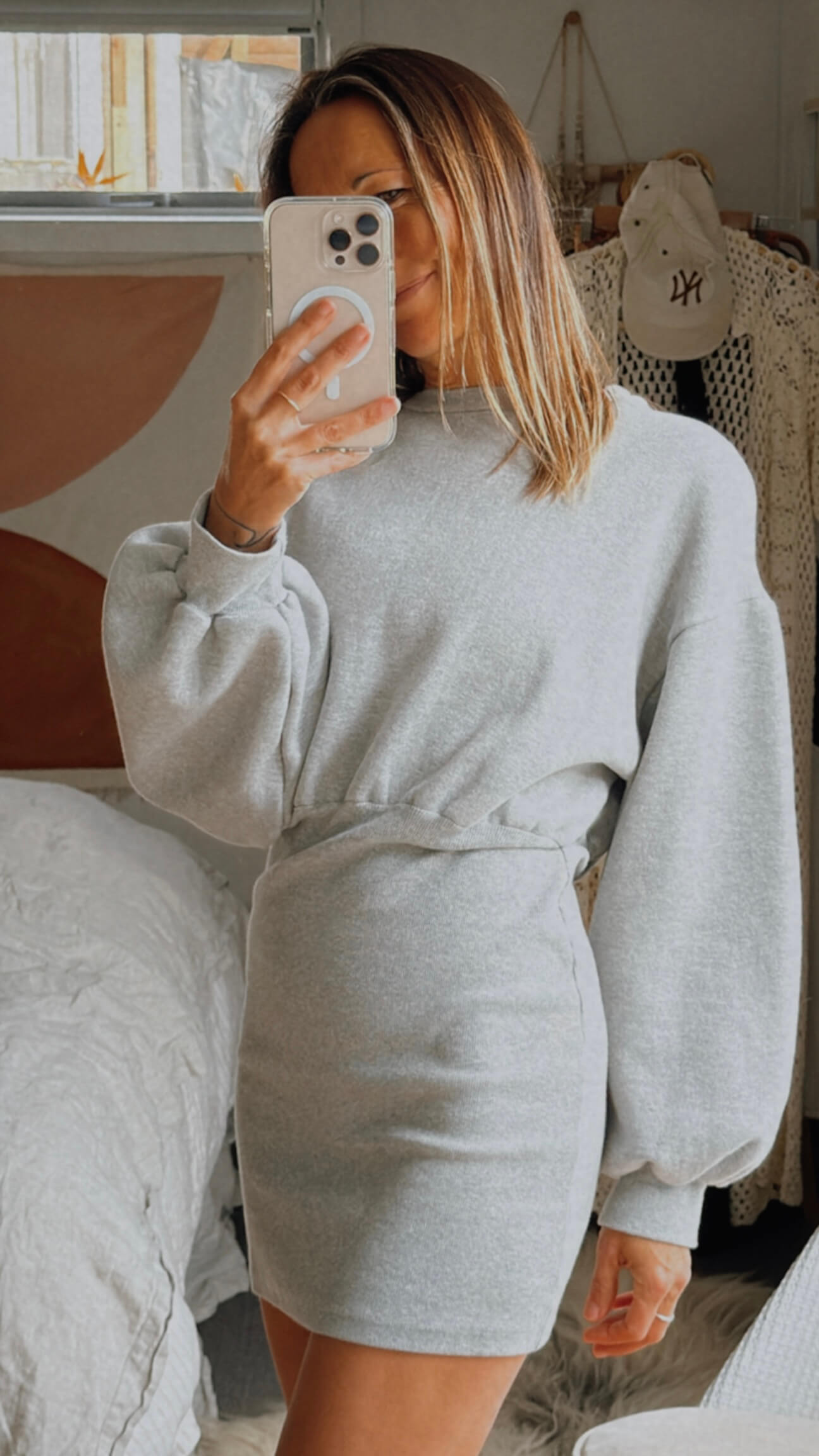 CLOTH // Sweatshirt Dress // Grey // Small