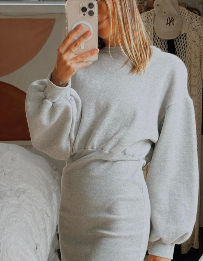 CLOTH // Sweatshirt Dress // Grey // Small