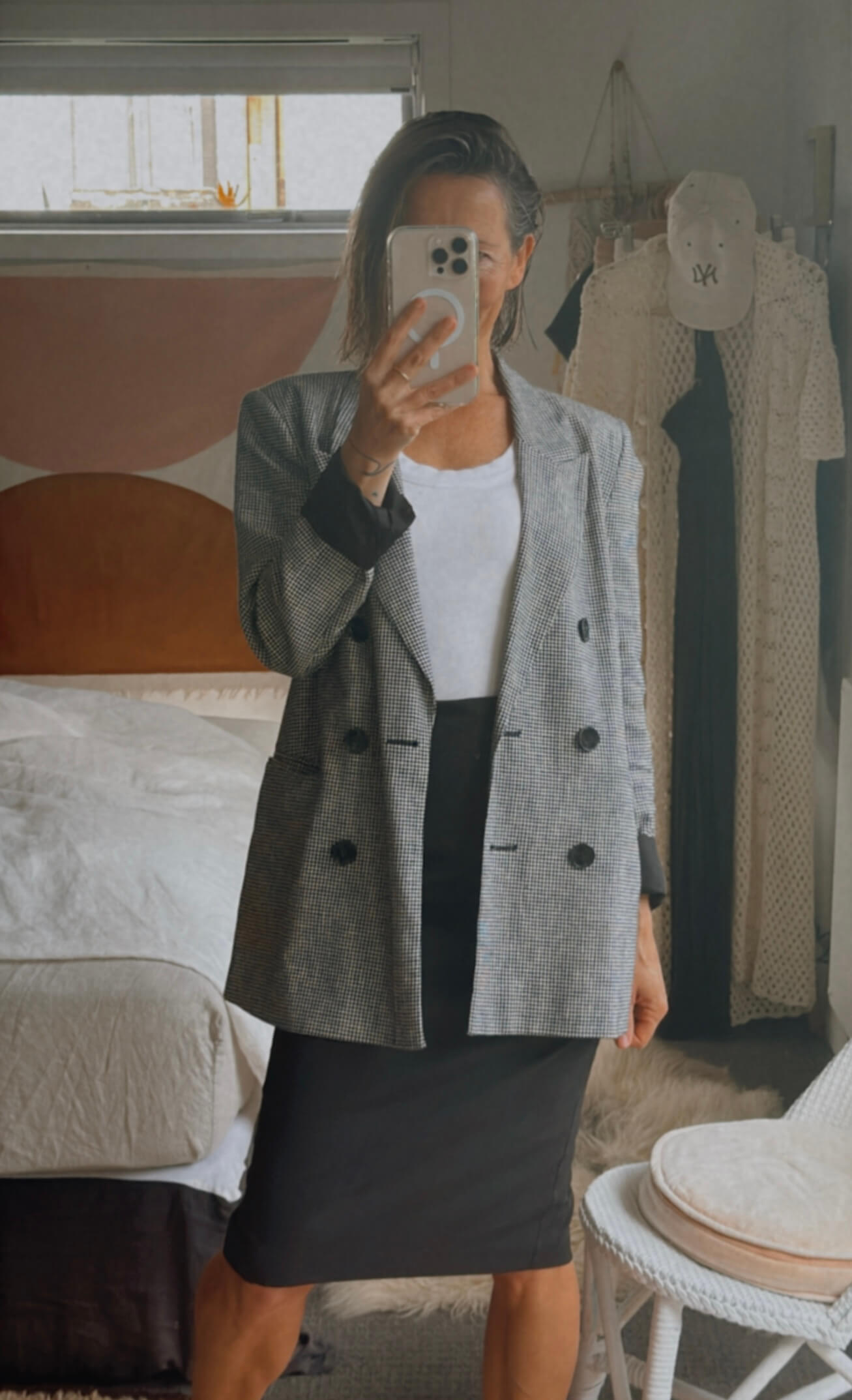 DECJUBA // Herringbone Blazer // Linen Blend // Size 10