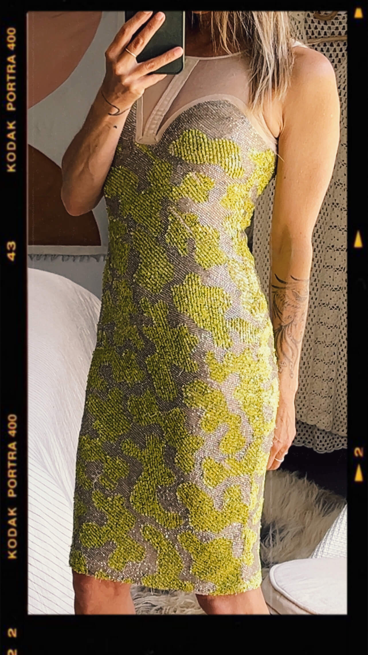 RACHEL GILBERT // Sequin Beaded Dress // Size 1 (8)