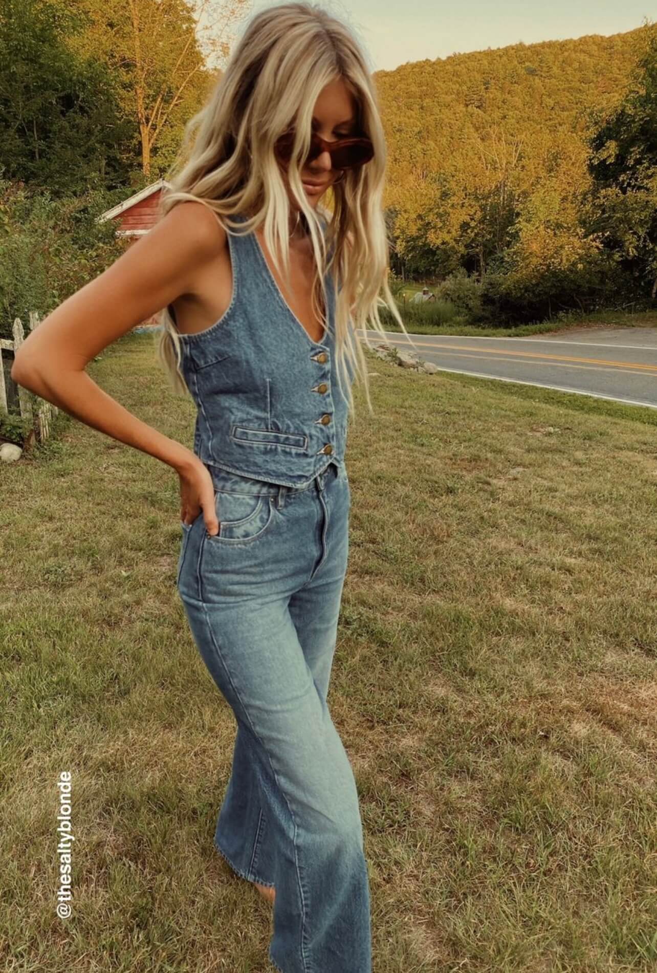 ROLLA'S // Dallas Vest // Chloe Recycled // Mid-Vintage Blue