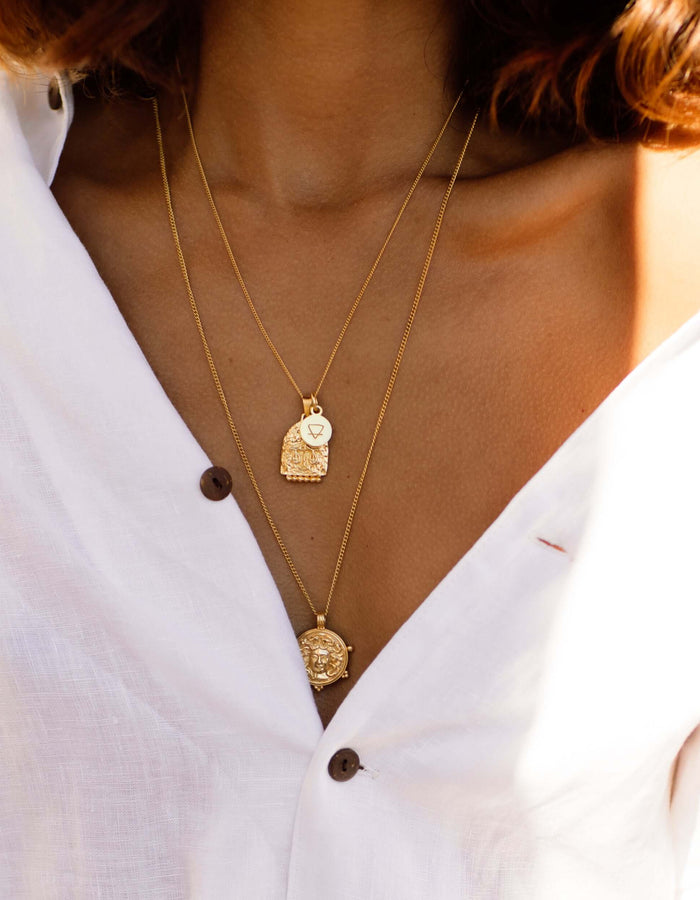 LUNA + ROSE // Medusa Protection // Pendant Necklace // Gold