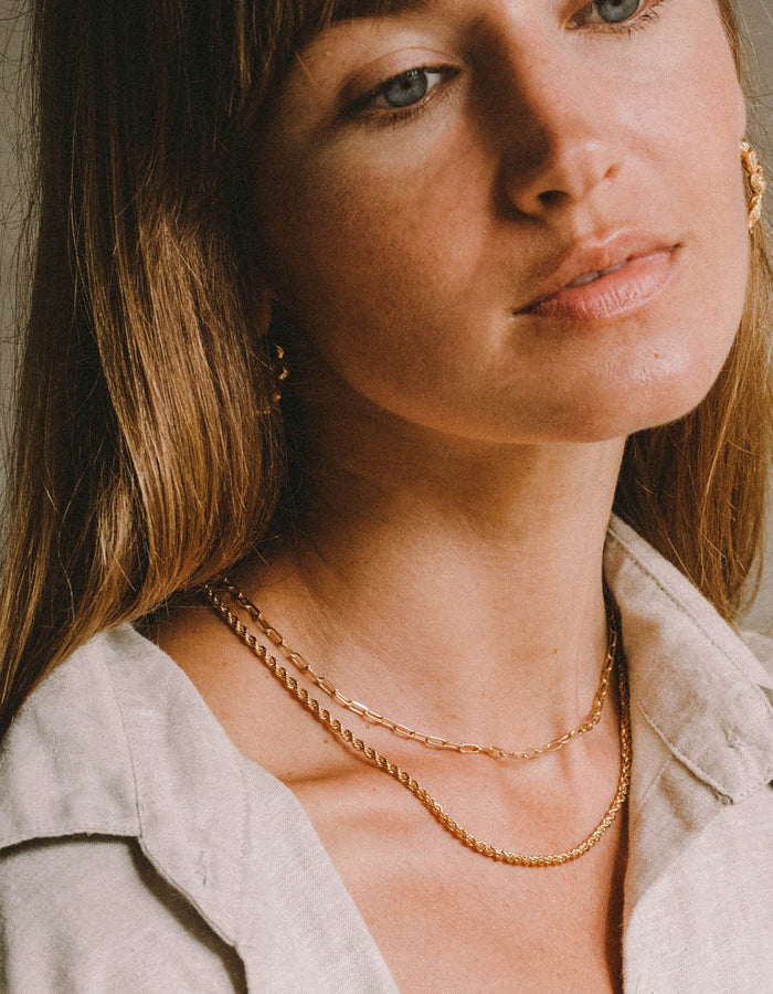 LUNA + ROSE // Rhode Island Twisted Rope Chain // 18 kt Gold