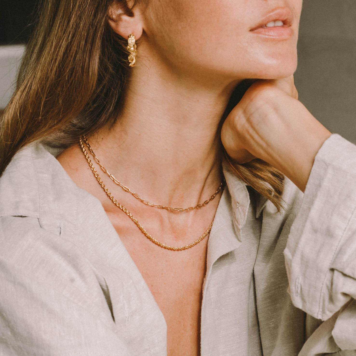 LUNA + ROSE // Rhode Island Twisted Rope Chain // 18 kt Gold