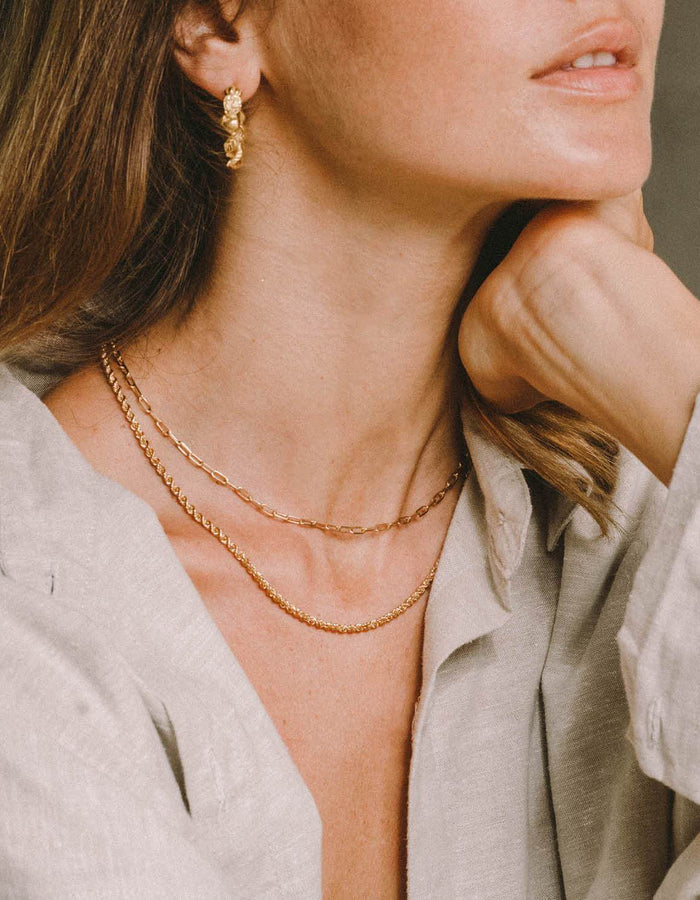LUNA + ROSE // Rhode Island Twisted Rope Chain // 18 kt Gold