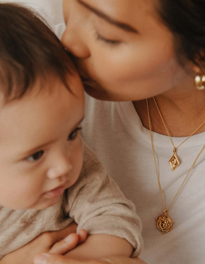LUNA + ROSE // Medusa Protection // Pendant Necklace // Gold