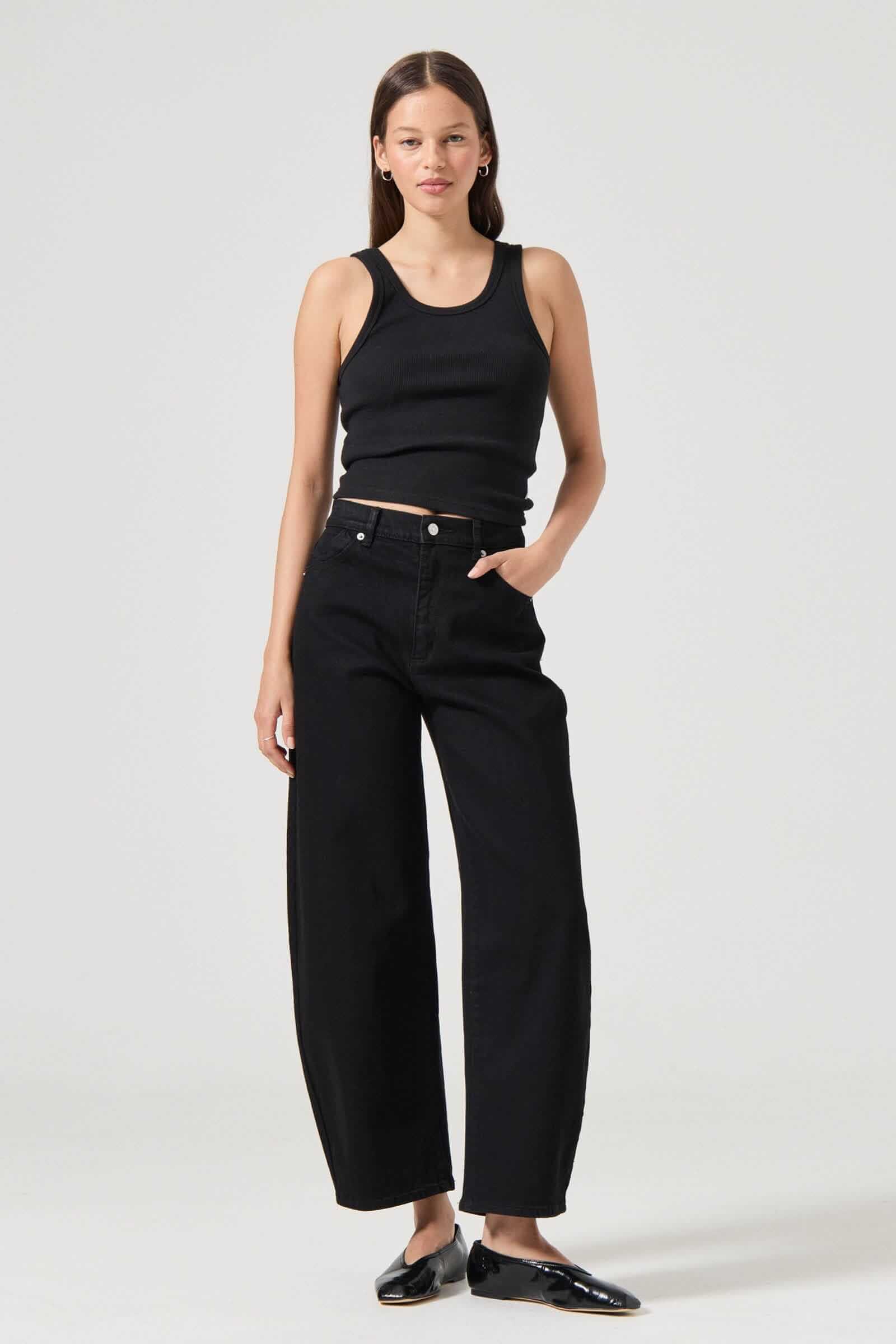 ROLLA'S // Gigi Barrel Jean // Forever Black